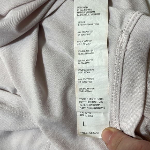 Fabletics Muscle Tank  Tee size L Mesh and split back - Picture 7 of 10